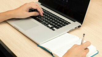 gray laptop computer