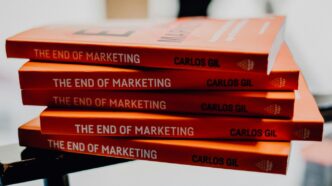 red and white labeled box