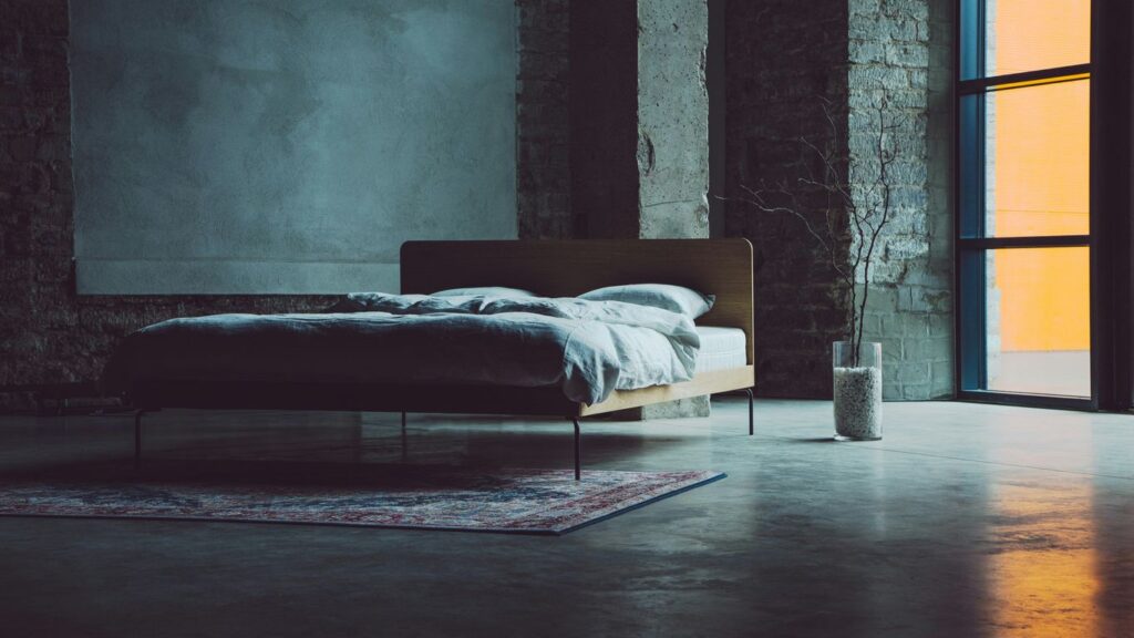 brown wooden table near brown couch