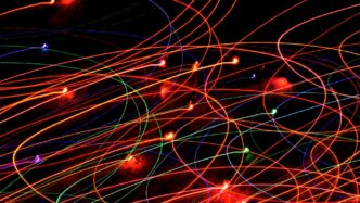 a bunch of lights that are in the dark