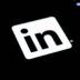 Linkedin logo on a dark keyboard