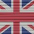 the british flag is painted on a garage door