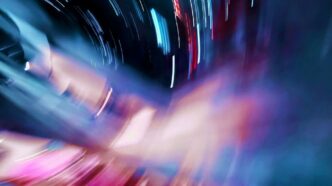 Abstract streaks of light in motion