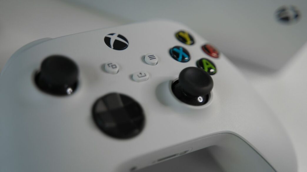 a white video game controller