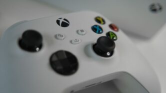 a white video game controller
