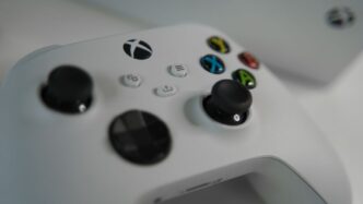 a white video game controller