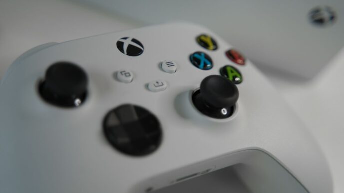 a white video game controller