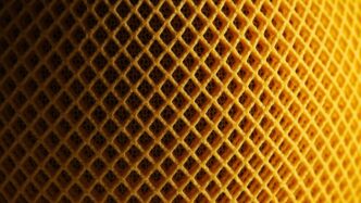 a close up view of a yellow fabric