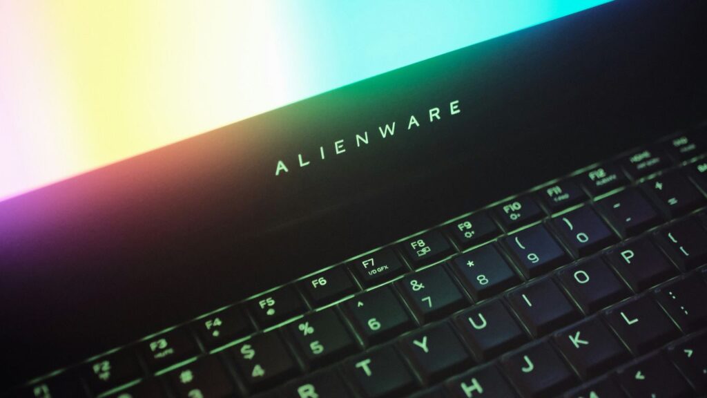 a close up of the keyboard of a laptop