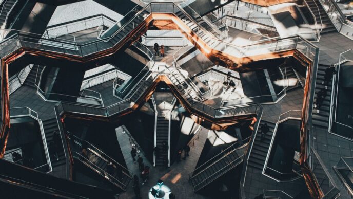 brown and black building interior