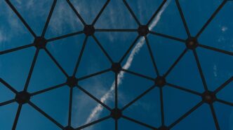 a clear blue sky with some clouds in it