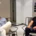 two men talking