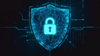 graphic design of a lock inside a shield