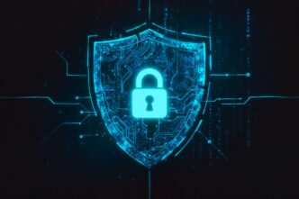 graphic design of a lock inside a shield