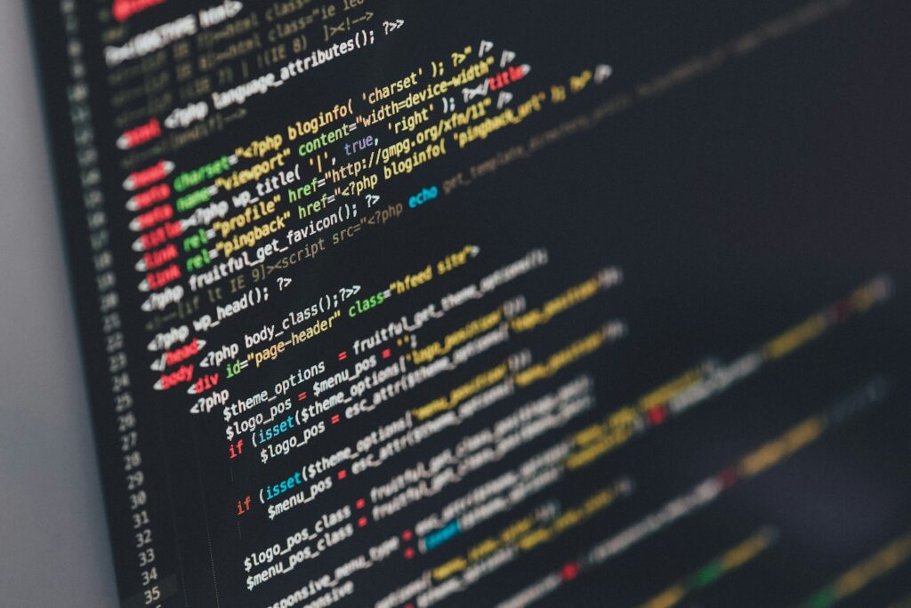 computer codes on screen