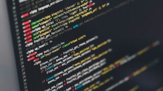 computer codes on screen