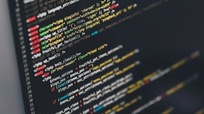 computer codes on screen
