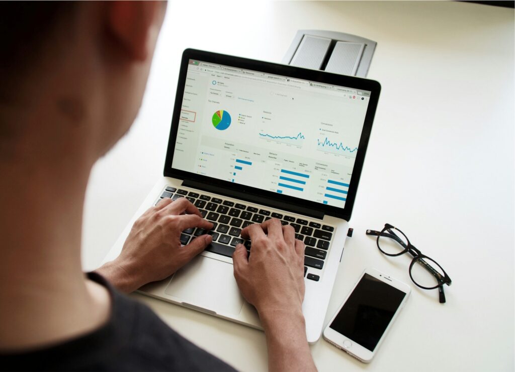 person using a Macbook