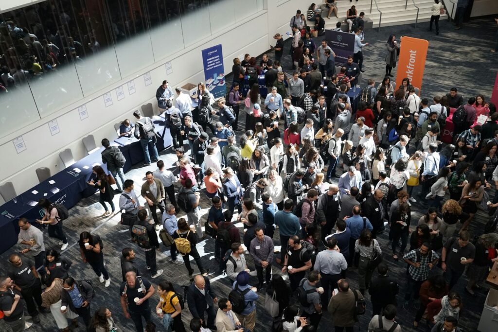 crowd of people in a conference