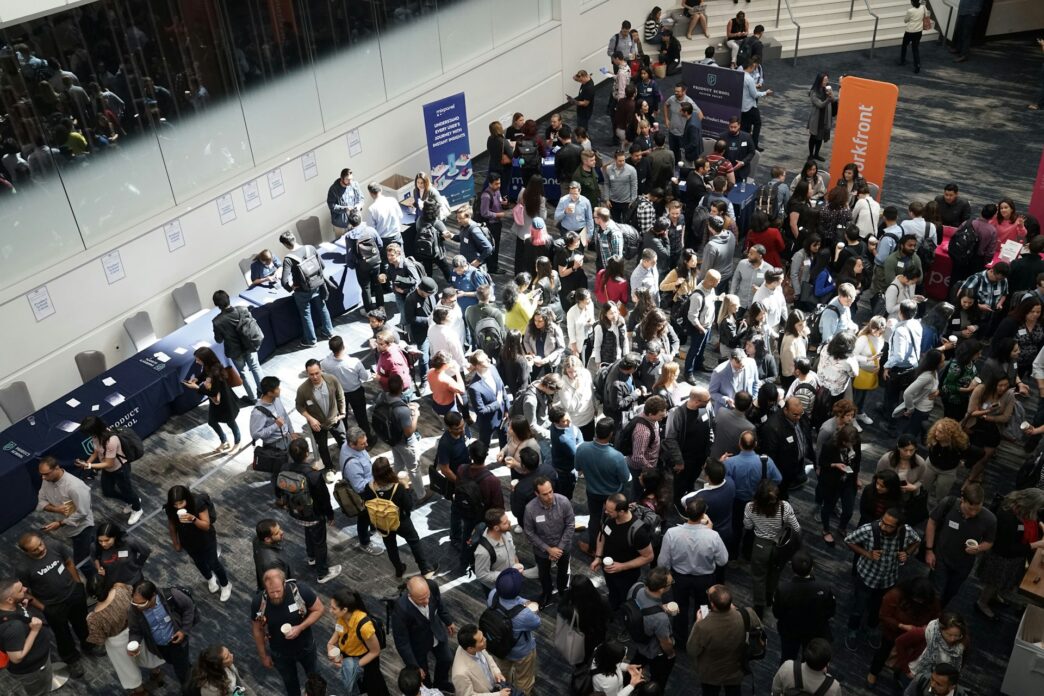 crowd of people in a conference
